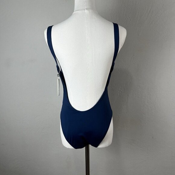 NEW Vitamin A Swimwear Leah One Piece Bathing Suit Ink Navy Blue Size Large - Picture 5 of 9